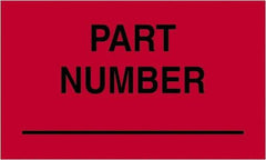 Tape Logic - 5" Long, Fluorescent Red Paper Shipping Label - For Multi-Use - Industrial Tool & Supply