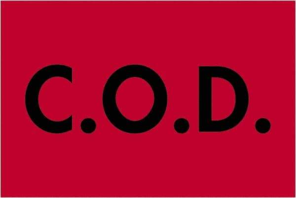 Tape Logic - 3" Long, Fluorescent Red Paper Shipping Label - For Multi-Use - Industrial Tool & Supply