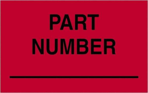 Tape Logic - 2" Long, Fluorescent Red Paper Shipping Label - For Multi-Use - Industrial Tool & Supply