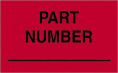 Tape Logic - 2" Long, Fluorescent Red Paper Shipping Label - For Multi-Use - Industrial Tool & Supply