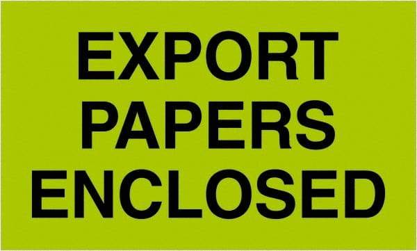 Tape Logic - 5" Long, Fluorescent Green Paper Shipping Label - For Multi-Use - Industrial Tool & Supply