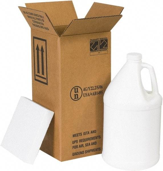 Made in USA - 6" Long x 6" Wide x 12-3/4" High Shipper Kit - Each - Industrial Tool & Supply