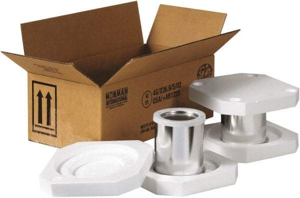 Made in USA - 10-1/4" Long x 5-1/8" Wide x 6-3/16" High Shipper Kit - Each - Industrial Tool & Supply