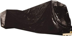 Made in USA - 100" Long x 8" Wide Polyethylene Plastic Film - Black, Case - Industrial Tool & Supply