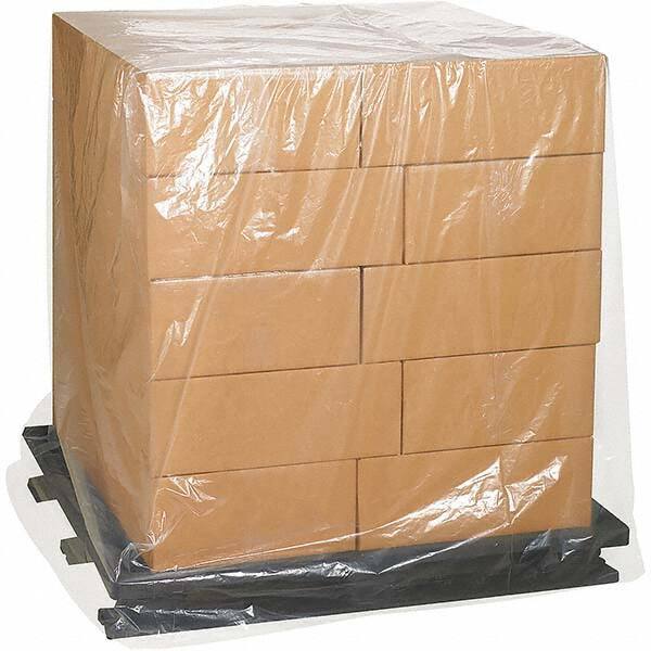 Made in USA - 46" Long x 48" Wide x 96" High Pallet Cover - Clear, Case, 25 Piece - Industrial Tool & Supply