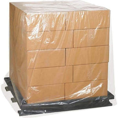 Made in USA - 48" Long x 48" Wide x 72" High Pallet Cover - Clear, Case, 50 Piece - Industrial Tool & Supply