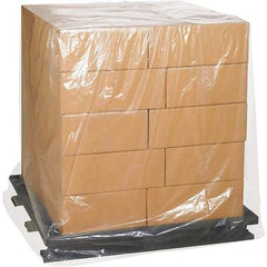 Made in USA - 44" Long x 54" Wide x 96" High Pallet Cover - Clear, Case, 100 Piece - Industrial Tool & Supply