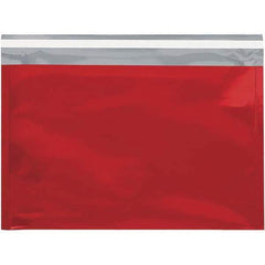 Value Collection - 12-3/4" Long x 9-1/2" Wide Peel-Off Self-Seal Metallic Mailer - Red - Industrial Tool & Supply