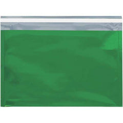 Value Collection - 12-3/4" Long x 9-1/2" Wide Peel-Off Self-Seal Metallic Mailer - Green - Industrial Tool & Supply