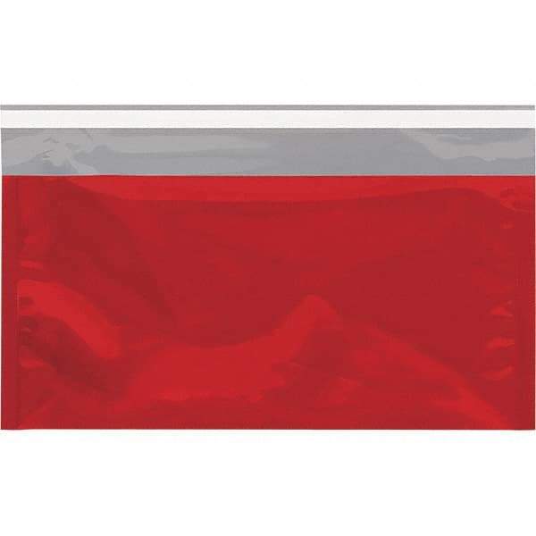 Value Collection - 10-1/4" Long x 6-1/4" Wide Peel-Off Self-Seal Metallic Mailer - Red - Industrial Tool & Supply