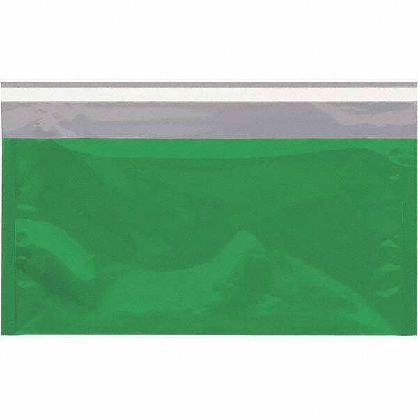Value Collection - 10-1/4" Long x 6-1/4" Wide Peel-Off Self-Seal Metallic Mailer - Green - Industrial Tool & Supply