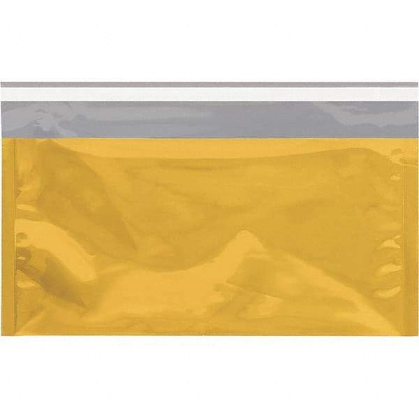 Value Collection - 10-1/4" Long x 6-1/4" Wide Peel-Off Self-Seal Metallic Mailer - Gold - Industrial Tool & Supply
