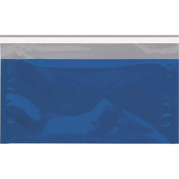 Value Collection - 10-1/4" Long x 6-1/4" Wide Peel-Off Self-Seal Metallic Mailer - Blue - Industrial Tool & Supply