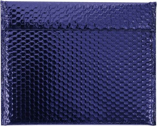 Made in USA - 11" Long x 13-3/4" Wide Peel-Off Self-Seal Bubble Mailer - Blue - Industrial Tool & Supply