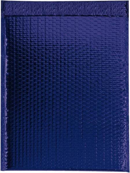 Made in USA - 17-1/2" Long x 13" Wide Peel-Off Self-Seal Bubble Mailer - Blue - Industrial Tool & Supply