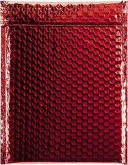 Made in USA - 11-1/2" Long x 9" Wide Peel-Off Self-Seal Bubble Mailer - Red - Industrial Tool & Supply