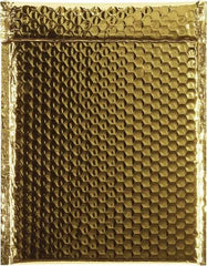 Made in USA - 11-1/2" Long x 9" Wide Peel-Off Self-Seal Bubble Mailer - Gold - Industrial Tool & Supply