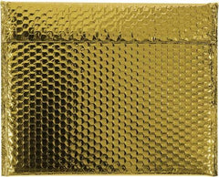 Made in USA - 11" Long x 13-3/4" Wide Peel-Off Self-Seal Bubble Mailer - Gold - Industrial Tool & Supply
