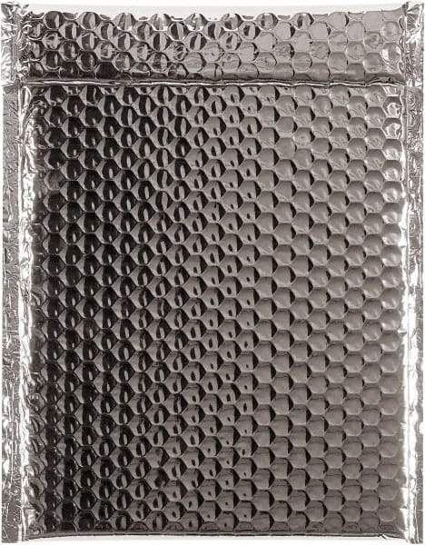 Made in USA - 11-1/2" Long x 9" Wide Peel-Off Self-Seal Bubble Mailer - Silver - Industrial Tool & Supply