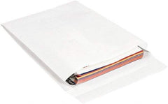 Made in USA - 16" Long x 12" Wide Peel-Off Self-Seal Expandable Envelope - White - Industrial Tool & Supply