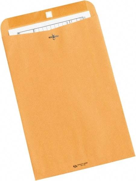 Made in USA - 15" Long x 10" Wide Clasp Envelope - Kraft - Industrial Tool & Supply