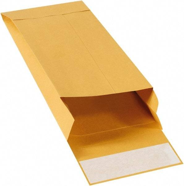 Made in USA - 11" Long x 5" Wide Peel-Off Self-Seal Natural Kraft Envelope - Kraft - Industrial Tool & Supply