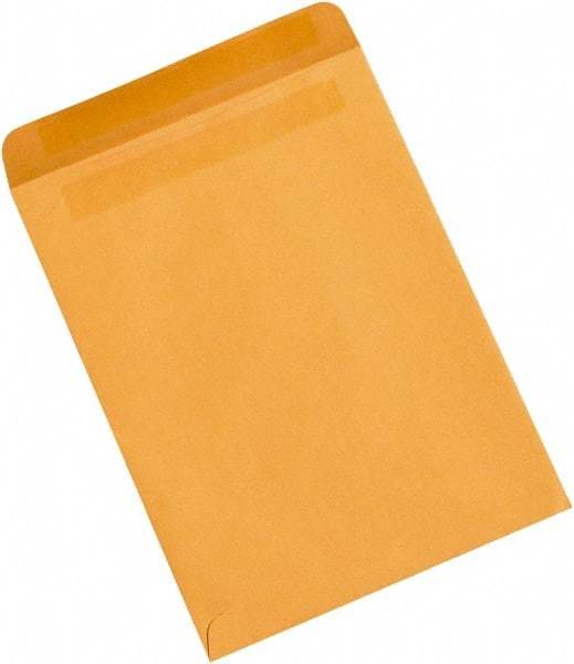 Made in USA - 12-1/2" Long x 9-1/2" Wide Self Seal Natural Kraft Envelope - Kraft - Industrial Tool & Supply