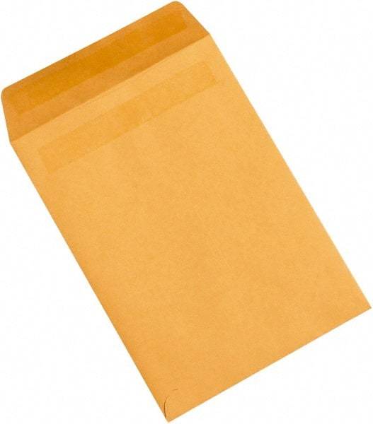 Made in USA - 10-1/2" Long x 7-1/2" Wide Self Seal Natural Kraft Envelope - Kraft - Industrial Tool & Supply