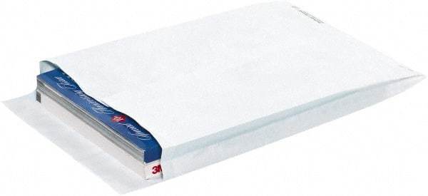 Dupont - 16" Long x 12" Wide Peel-Off Self-Seal Tyvek Expansion Envelope - White - Industrial Tool & Supply