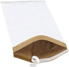 Made in USA - 16" Long x 10-1/2" Wide Peel-Off Self-Seal Padded Mailer - White - Industrial Tool & Supply