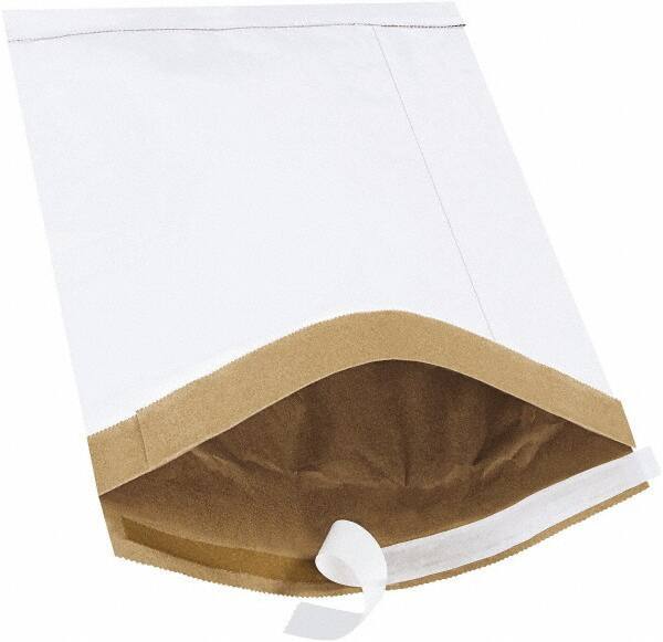 Made in USA - 14-1/2" Long x 9-1/2" Wide Peel-Off Self-Seal Padded Mailer - White - Industrial Tool & Supply