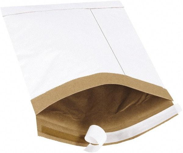 Made in USA - 12" Long x 7-1/4" Wide Peel-Off Self-Seal Padded Mailer - White - Industrial Tool & Supply