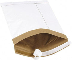Made in USA - 12" Long x 7-1/4" Wide Peel-Off Self-Seal Padded Mailer - White - Industrial Tool & Supply