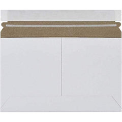 Made in USA - 6" Long x 9" Wide Peel-Off Self-Seal Flat Mailer - White - Industrial Tool & Supply
