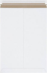 Made in USA - 18" Long x 13" Wide Peel-Off Self-Seal Flat Mailer - White - Industrial Tool & Supply
