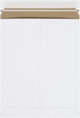 Made in USA - 12-1/4" Long x 9-3/4" Wide Peel-Off Self-Seal Flat Mailer - White - Industrial Tool & Supply