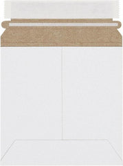 Made in USA - 6" Long x 6" Wide Peel-Off Self-Seal Flat Mailer - White - Industrial Tool & Supply
