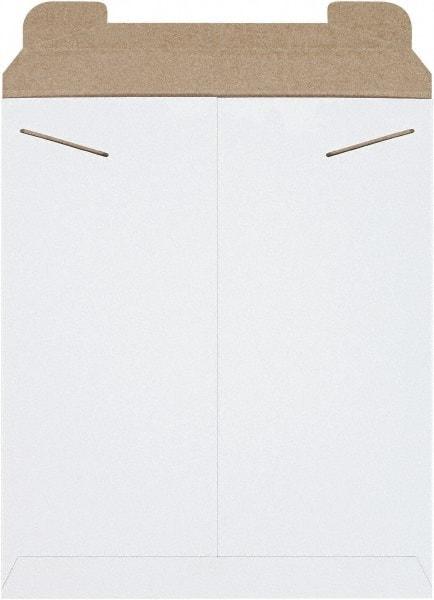 Made in USA - 15" Long x 12-3/4" Wide Regular Flat Mailer - White - Industrial Tool & Supply