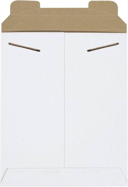 Made in USA - 10-1/2" Long x 8-1/2" Wide Regular Flat Mailer - White - Industrial Tool & Supply