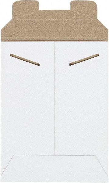 Made in USA - 8" Long x 6" Wide Regular Flat Mailer - White - Industrial Tool & Supply