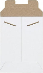 Made in USA - 8" Long x 6" Wide Regular Flat Mailer - White - Industrial Tool & Supply