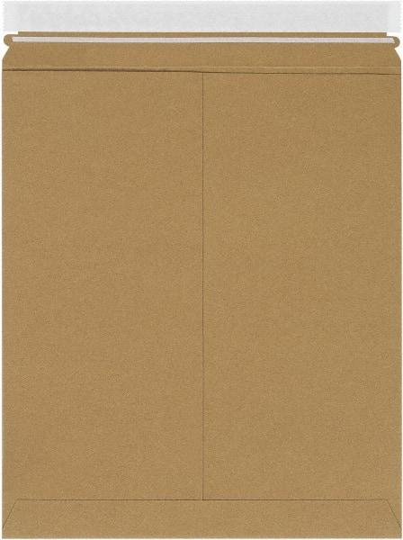 Made in USA - 15" Long x 12-3/4" Wide Peel-Off Self-Seal Flat Mailer - Kraft - Industrial Tool & Supply