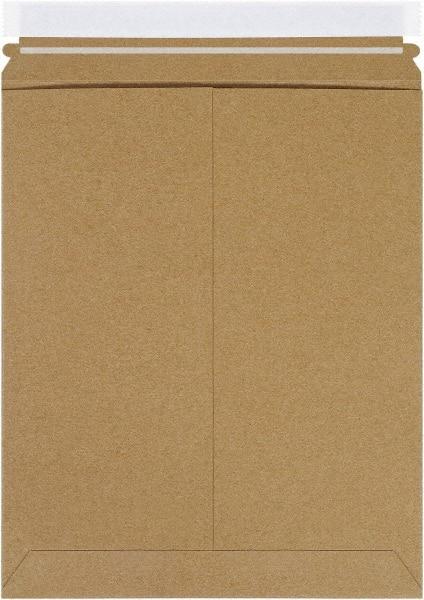 Made in USA - 13-1/2" Long x 11" Wide Peel-Off Self-Seal Flat Mailer - Kraft - Industrial Tool & Supply