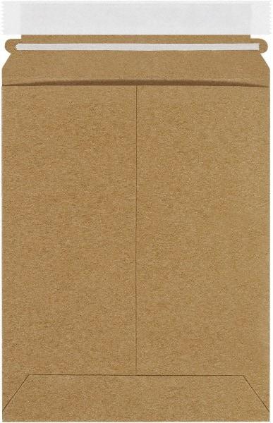 Made in USA - 9" Long x 7" Wide Peel-Off Self-Seal Flat Mailer - Kraft - Industrial Tool & Supply