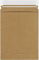 Made in USA - 9" Long x 7" Wide Peel-Off Self-Seal Flat Mailer - Kraft - Industrial Tool & Supply