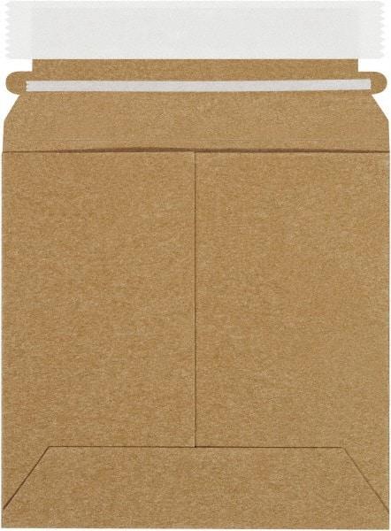 Made in USA - 6" Long x 6" Wide Peel-Off Self-Seal Flat Mailer - Kraft - Industrial Tool & Supply
