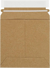 Made in USA - 6" Long x 6" Wide Peel-Off Self-Seal Flat Mailer - Kraft - Industrial Tool & Supply