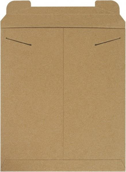 Made in USA - 15" Long x 12-3/4" Wide Regular Flat Mailer - Kraft - Industrial Tool & Supply
