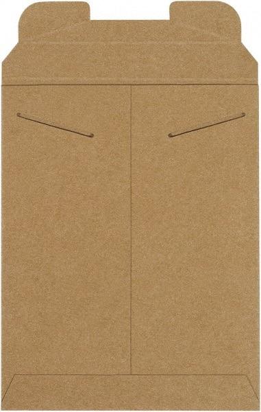 Made in USA - 11-1/2" Long x 9" Wide Regular Flat Mailer - Kraft - Industrial Tool & Supply