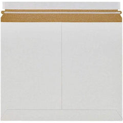Made in USA - 11" Long x 13-1/2" Wide Peel-Off Self-Seal Flat Mailer - White - Industrial Tool & Supply